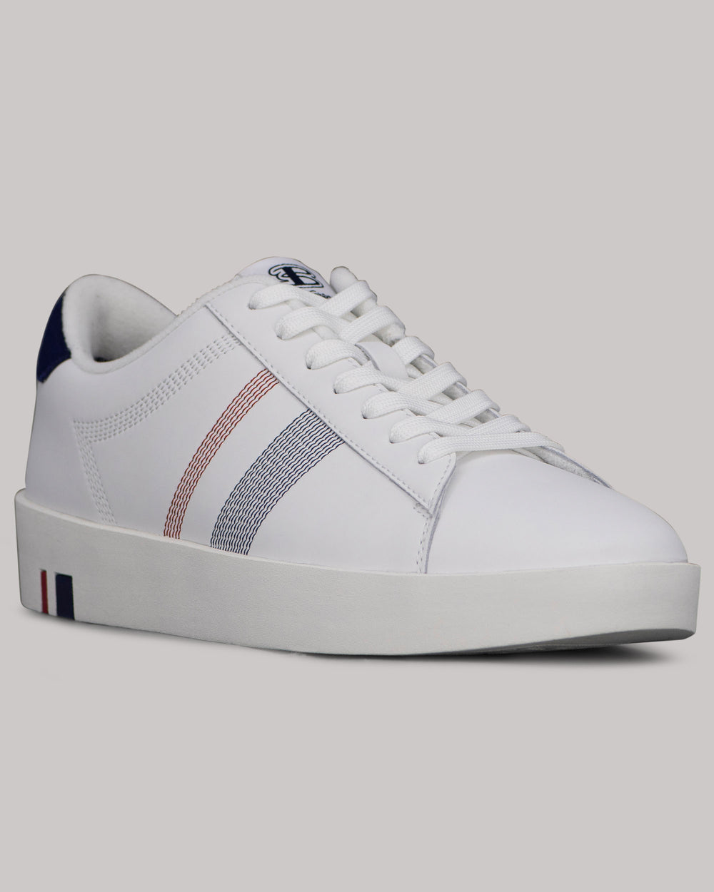 Basket Ben Sherman Boxwell Blanche Bleu Marine Rouge | WDH-28694266